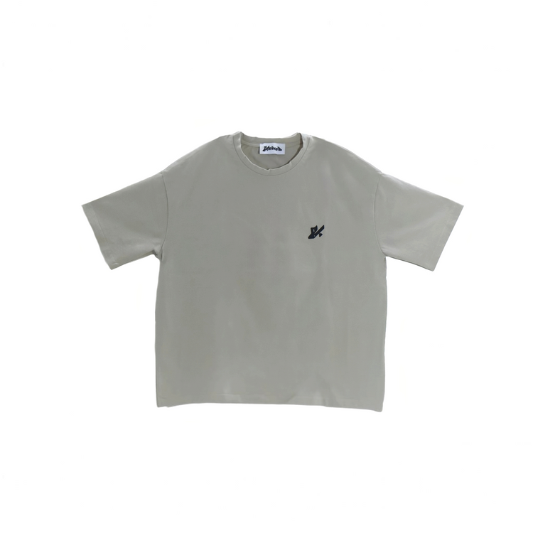T-shirt Dune Blexed Studio color sabbia in cotone 100% con stampa discreta sul petto, stile casual e confortevole